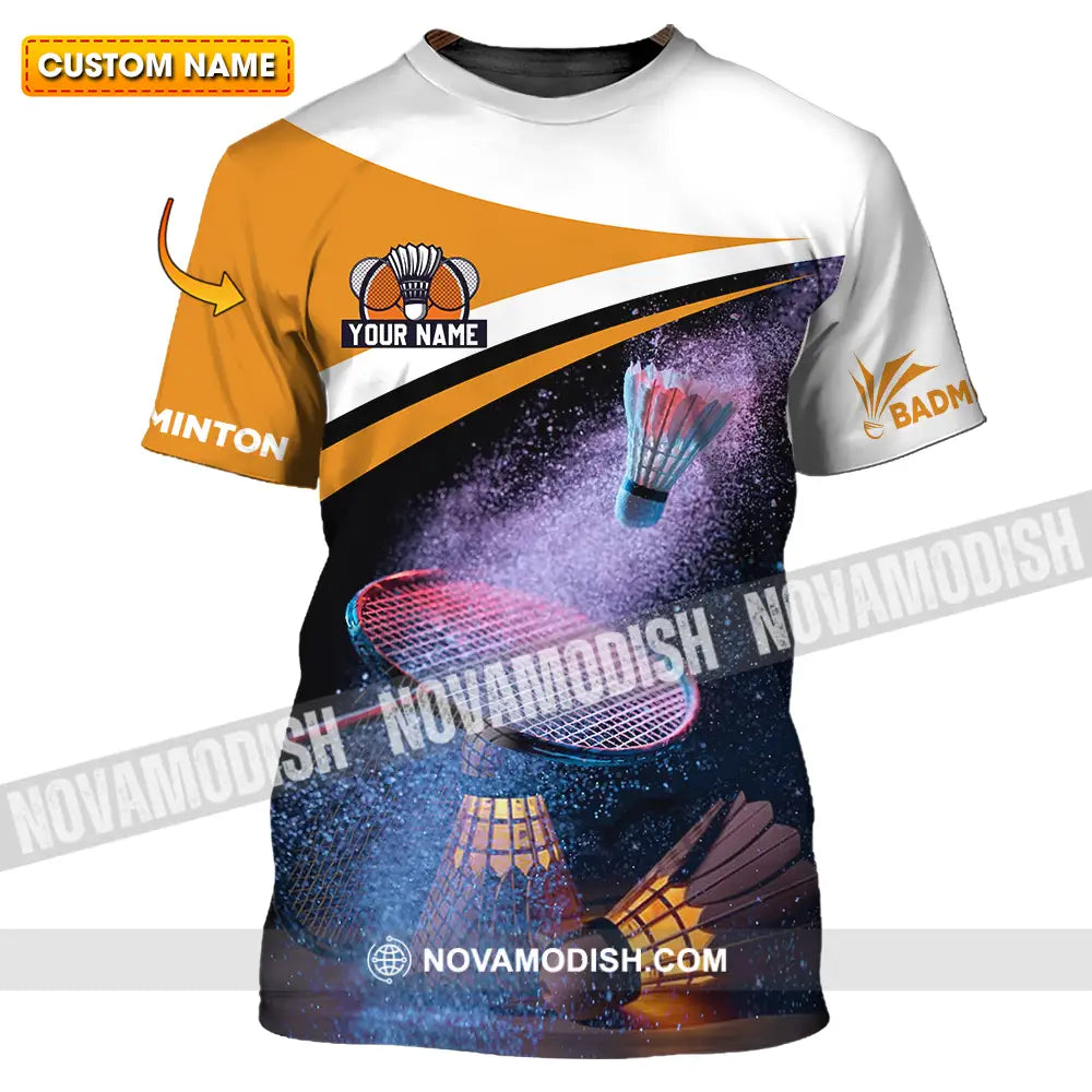 Unisex Shirt - Custom Name Badminton Player Shirt T-shirt