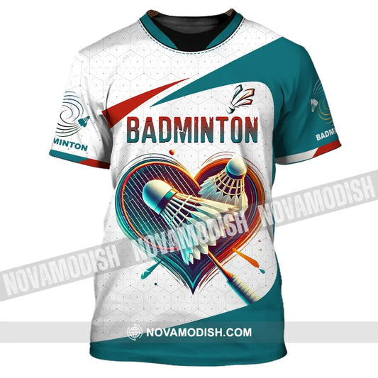 Unisex Shirt Custom Name Badminton T-Shirt For Club Gift Players / S T-Shirt