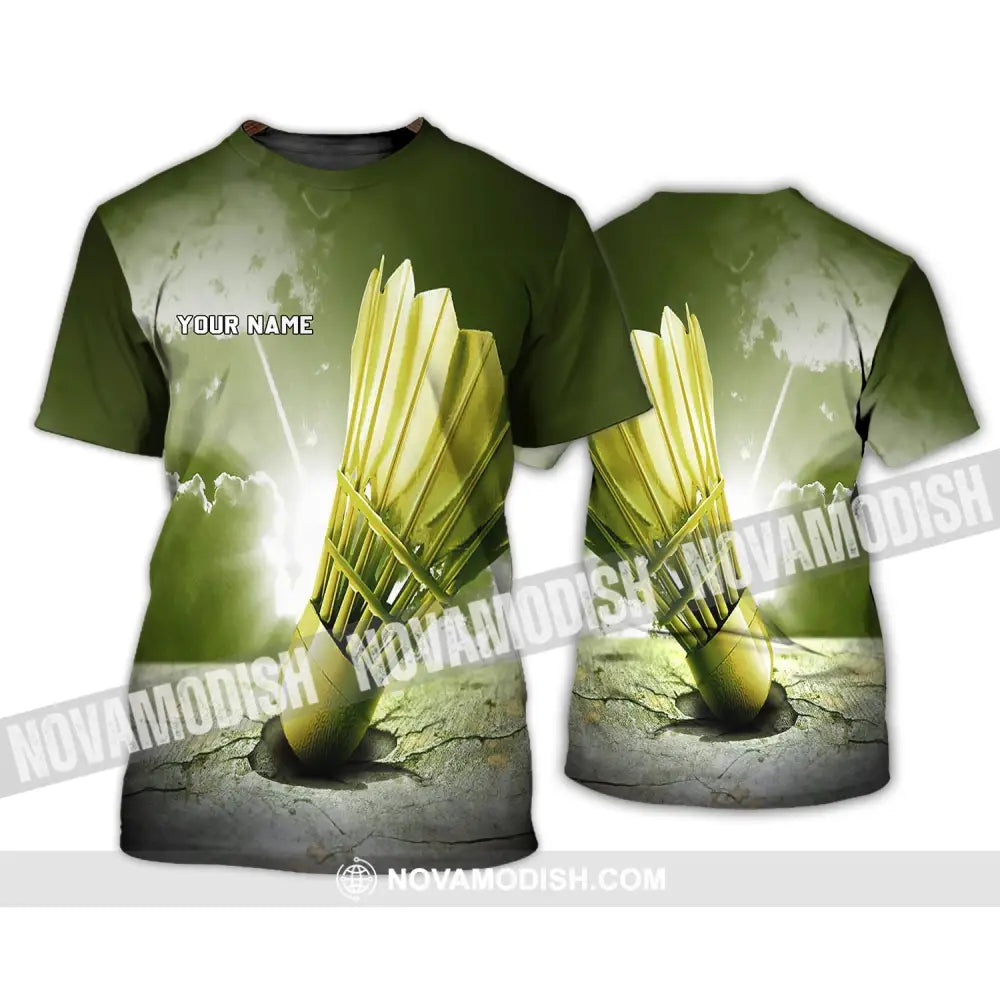Unisex Shirt - Custom Name Badminton T-Shirt - Badminton Hoodie - Shirt for Badminton Players T-Shirt / S T-shirt