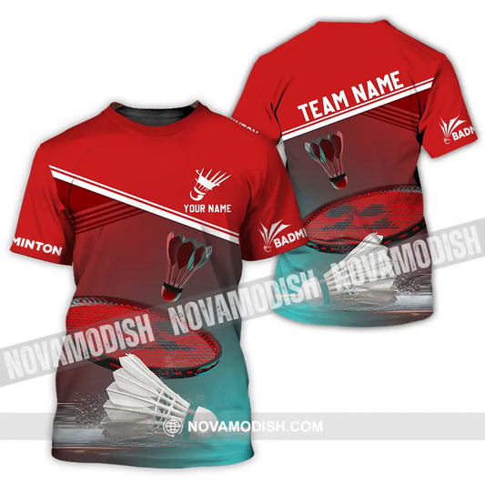 Unisex Shirt - Custom Name Badminton Shirt T-Shirt / S T-shirt
