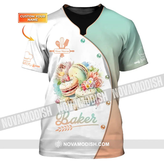 Unisex Shirt Custom Name Baker Bakery Chef Baking Lovers Gift T-Shirt