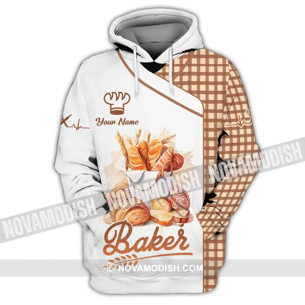 Unisex Shirt Custom Name Baker Bakery Shop Uniform Chef Hoodie Baking Lovers Gift / S T-Shirt