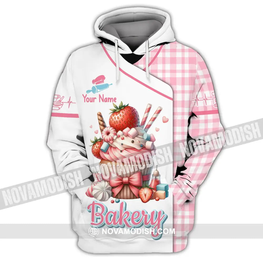 Unisex Shirt Custom Name Baker Bakery Uniform Chef Baking Lovers Gift Hoodie / S T-Shirt