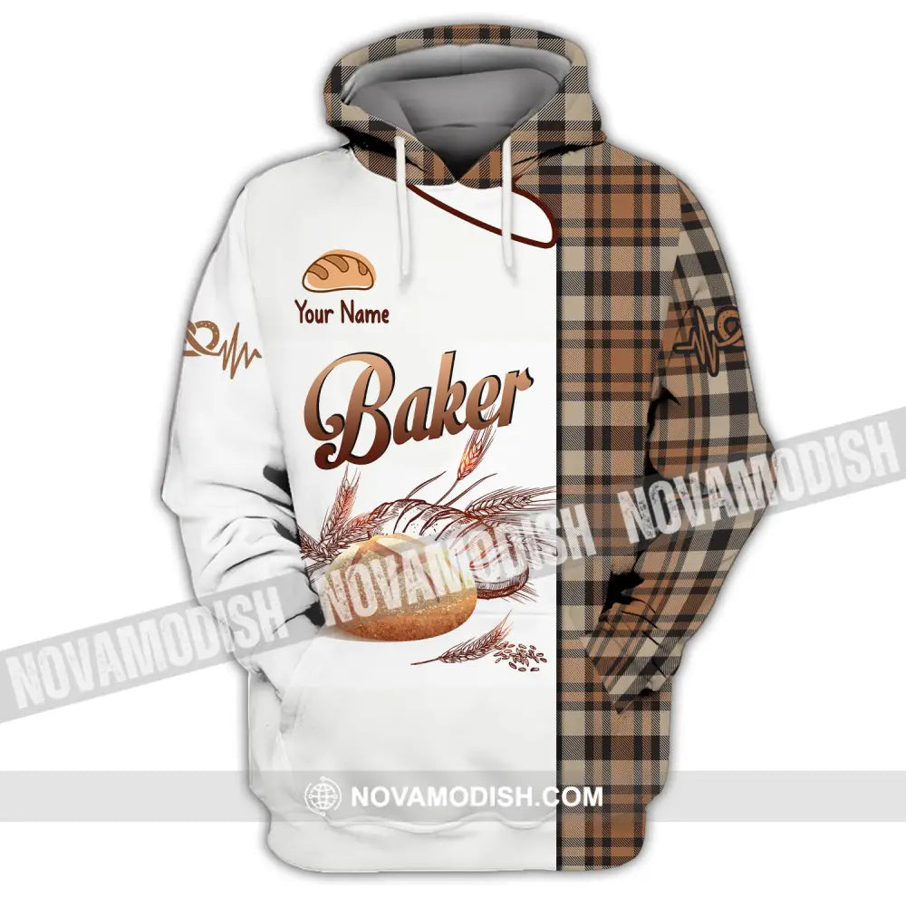 Unisex Shirt Custom Name Baker Baking Lovers Gift Bakery Chef Hoodie / S T-Shirt