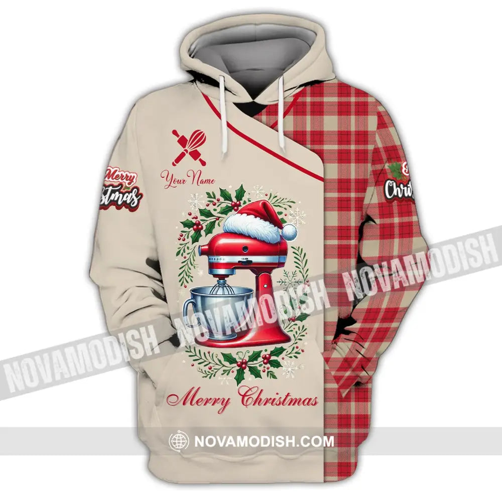Unisex Shirt Custom Name Baker Christmas Polo Long Sleeve T-Shirt Hoodie / S T-Shirt
