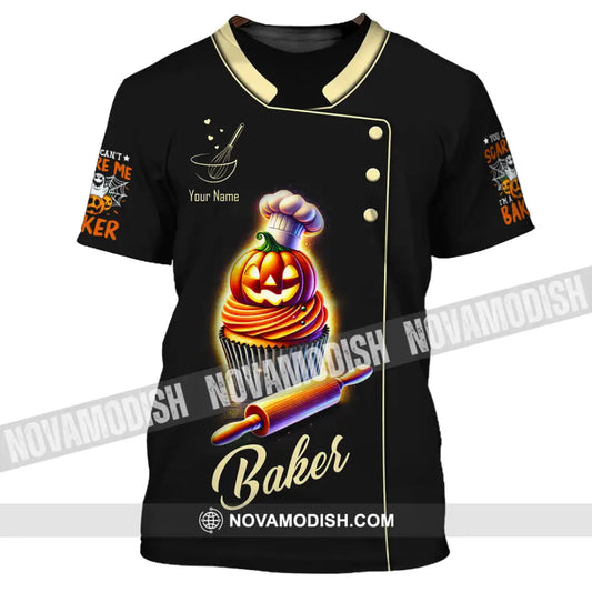 Unisex Shirt Custom Name Baker Halloween Polo Long Sleeve Gift Nh240905 T-Shirt / S T-Shirt