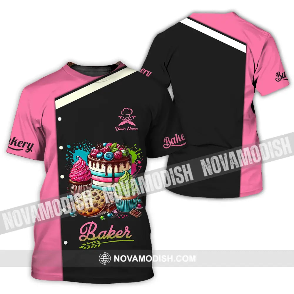 Unisex Shirt - Custom Name Baker Shirt Sweet Cake T-Shirt / S T-shirt