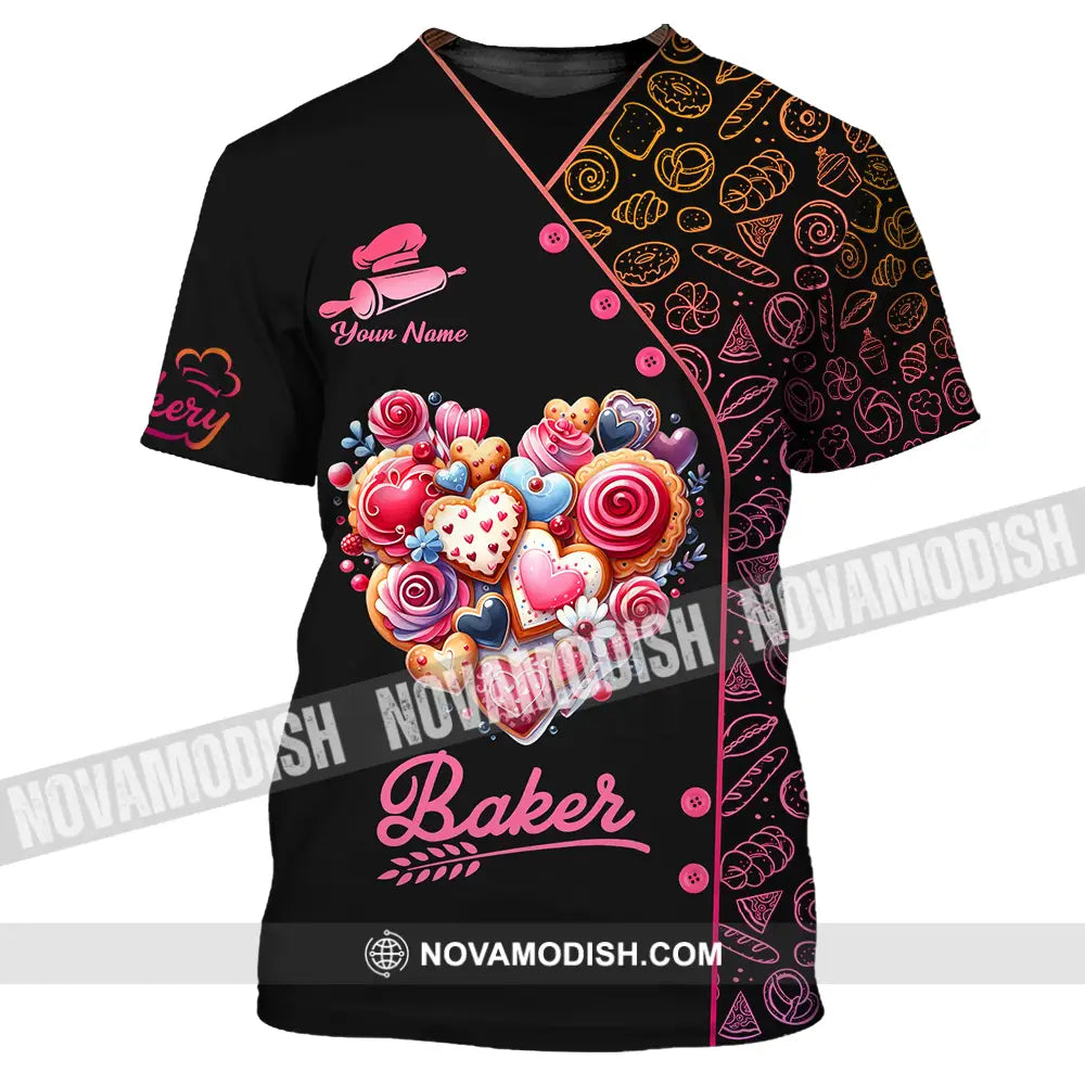 Unisex Shirt - Custom Name Shirt Baker Sweet Heart T-Shirt / S T-shirt
