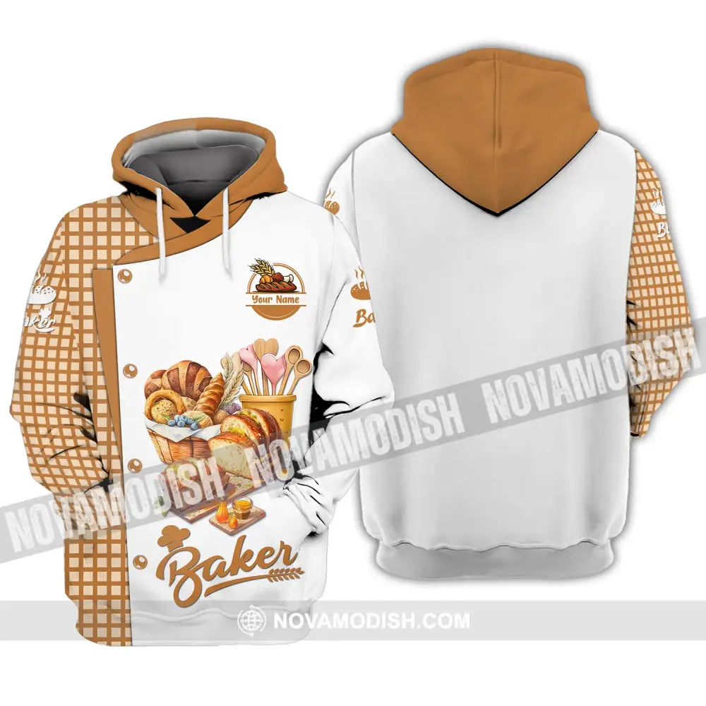 Unisex Shirt Custom Name Bakery Baker Chef Baking Lovers Gift Hoodie / S T-Shirt