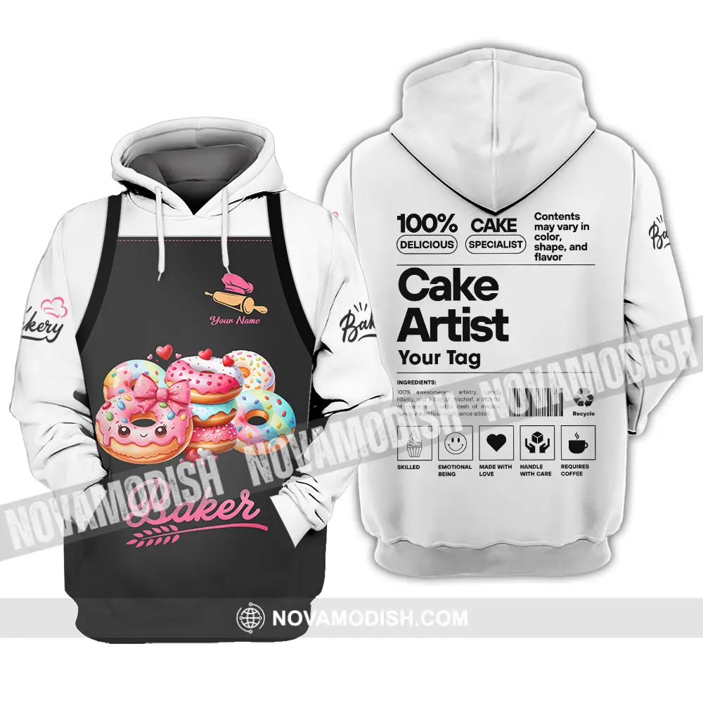 Unisex Shirt - Custom Name Shirt Bakery Cake Artist Hoodie / S T-shirt