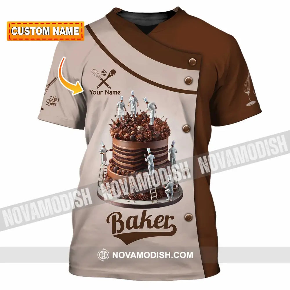 Unisex Shirt Custom Name Bakery Chef Shop T-Shirt Bakers Gift T-Shirt