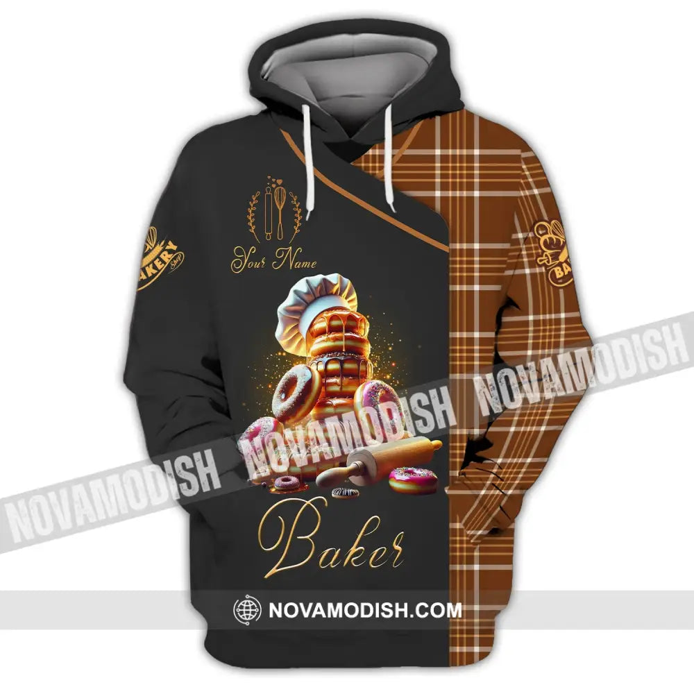 Unisex Shirt Custom Name Bakery Chef Shop T-Shirt Bakers Gift Hoodie / S T-Shirt