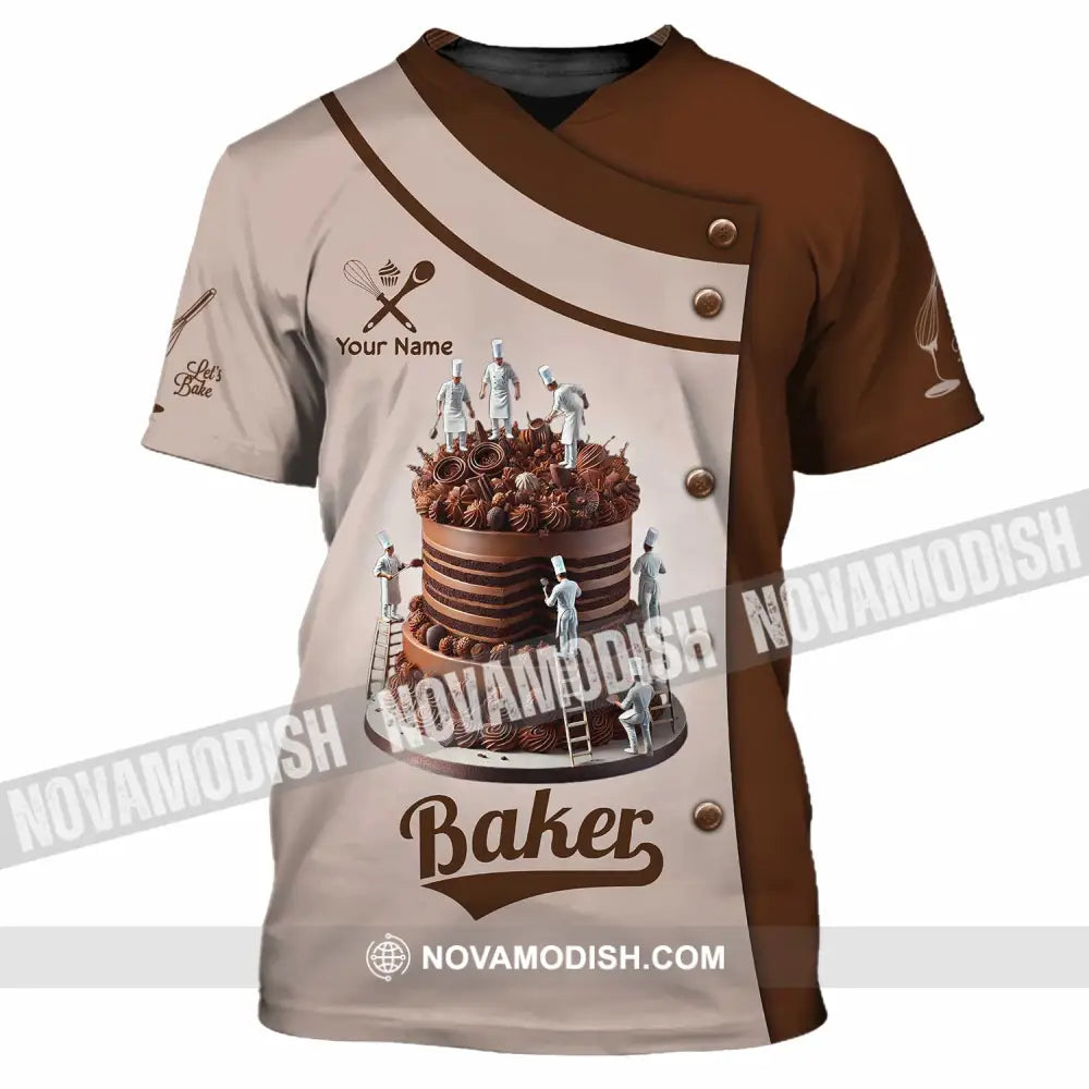 Unisex Shirt Custom Name Bakery Chef Shop T-Shirt Bakers Gift / S T-Shirt