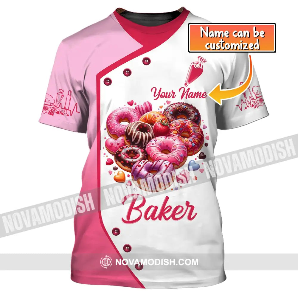 Unisex Shirt Custom Name Bakery Love Apparel Chef Polo Long Sleeve Shop T-Shirt