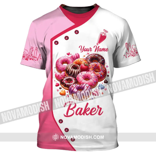 Unisex Shirt Custom Name Bakery Love Apparel Chef Polo Long Sleeve Shop T-Shirt / S