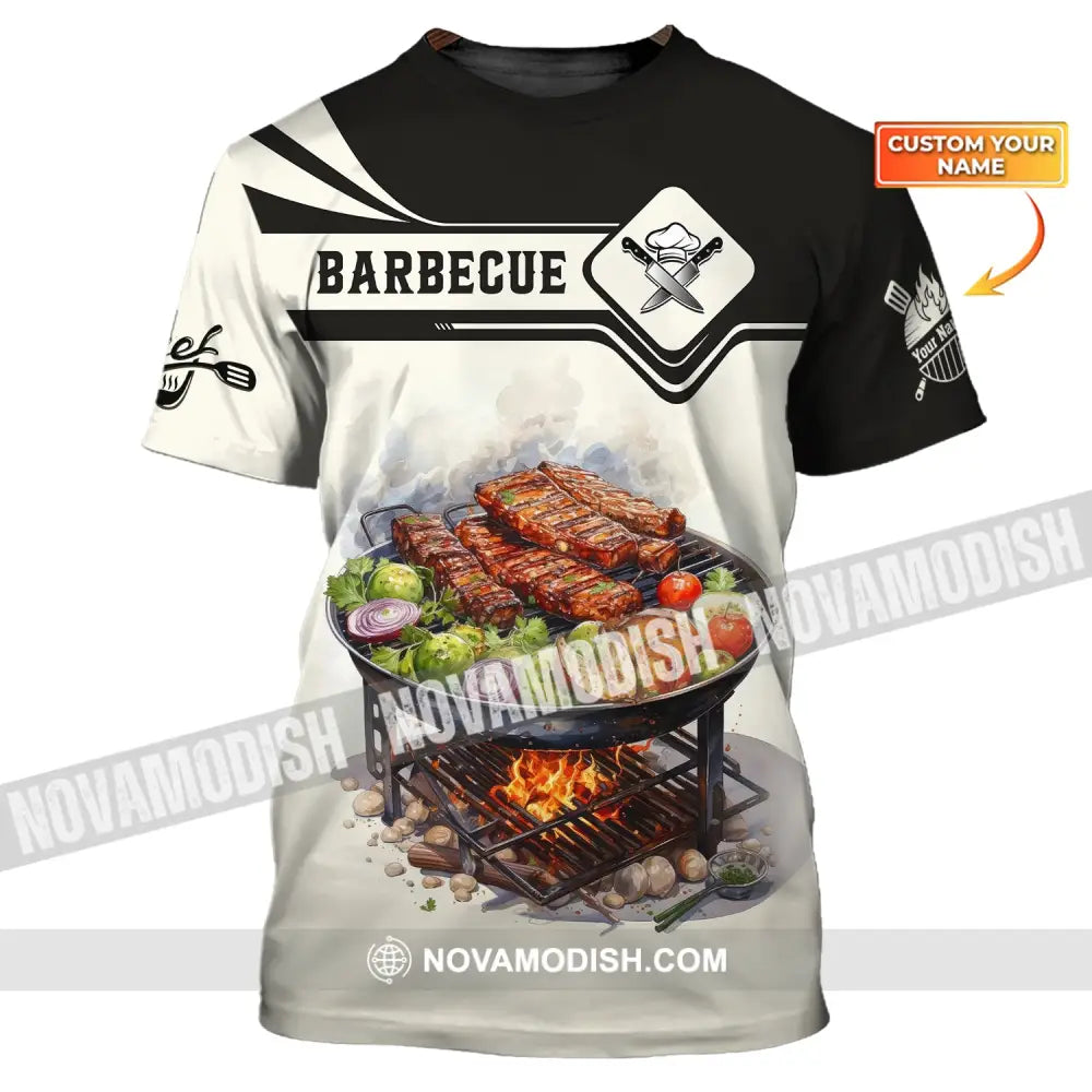 Unisex Shirt Custom Name Barbecue Chef Polo Gift For Lovers T-Shirt / S