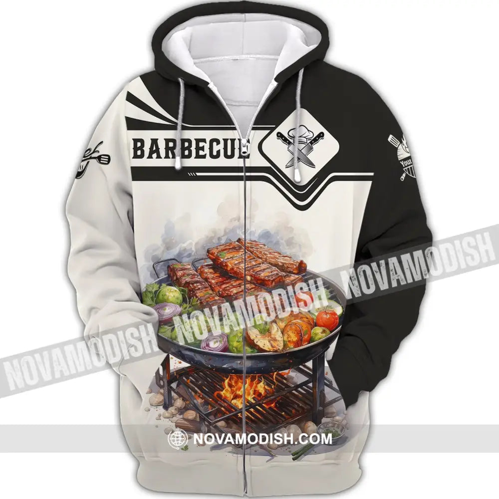 Unisex Shirt Custom Name Barbecue Chef Polo Gift For Lovers Zipper Hoodie / S T-Shirt
