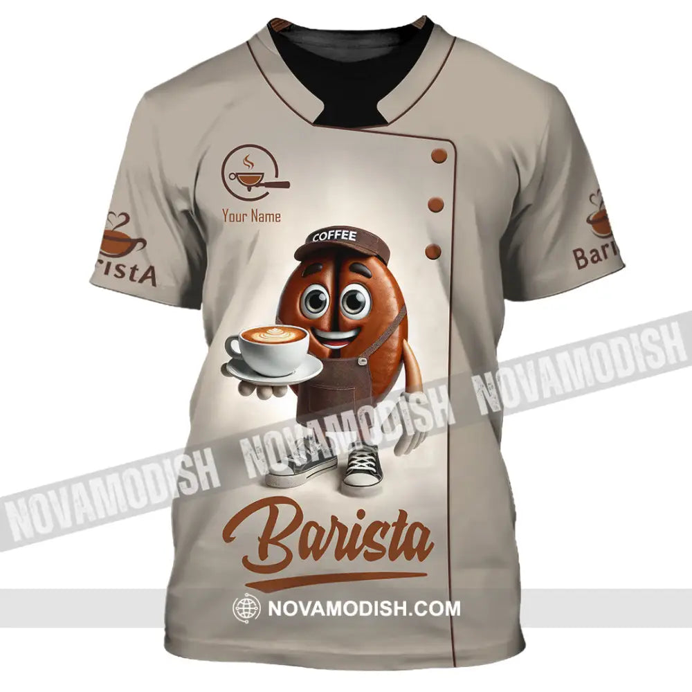 Unisex Shirt Custom Name Barista Gift T-Shirt / S T-Shirt