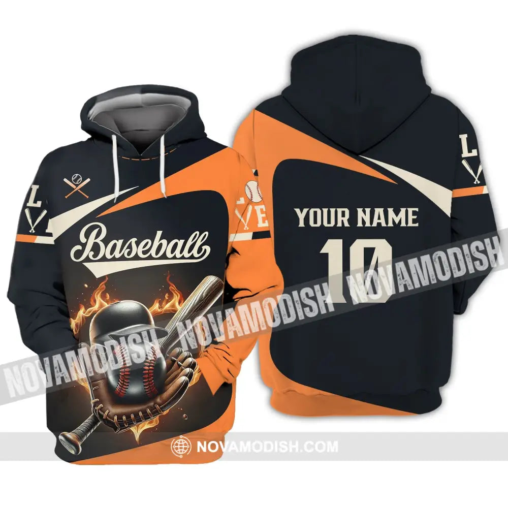 Unisex Shirt - Custom Name Baseball Hoodie / S T-Shirt