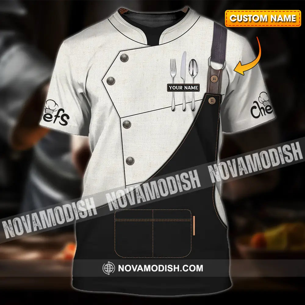 Unisex Shirt - Custom Name Basic Chefs Shirt T-shirt