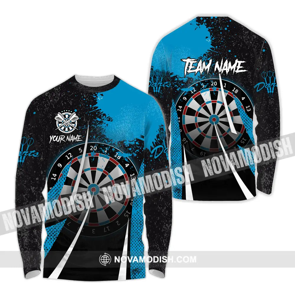 Unisex Shirt - Custom Name Basic Shirt Darts Player Long Sleeve Shirt / S T-shirt