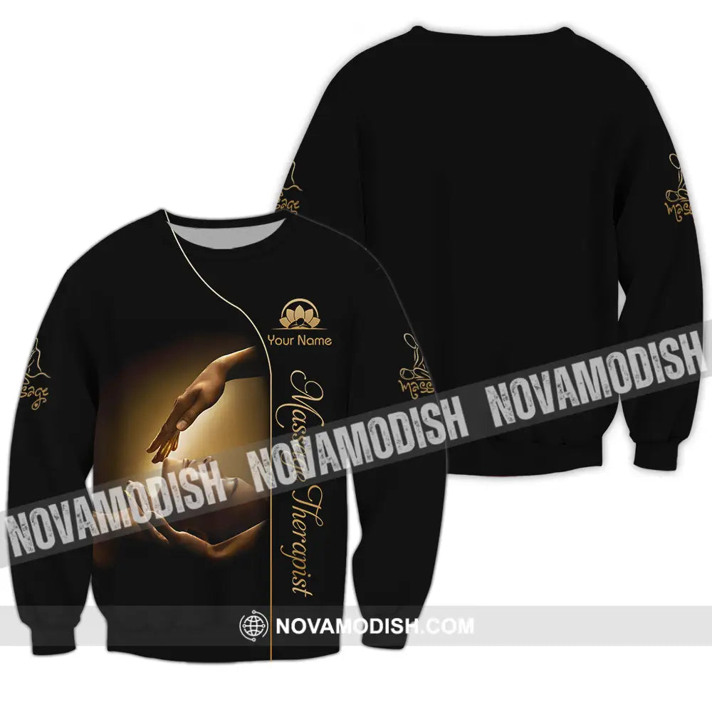 Unisex Shirt - Custom Name Basic Shirt Massage Therapist Long Sleeve / S T-shirt