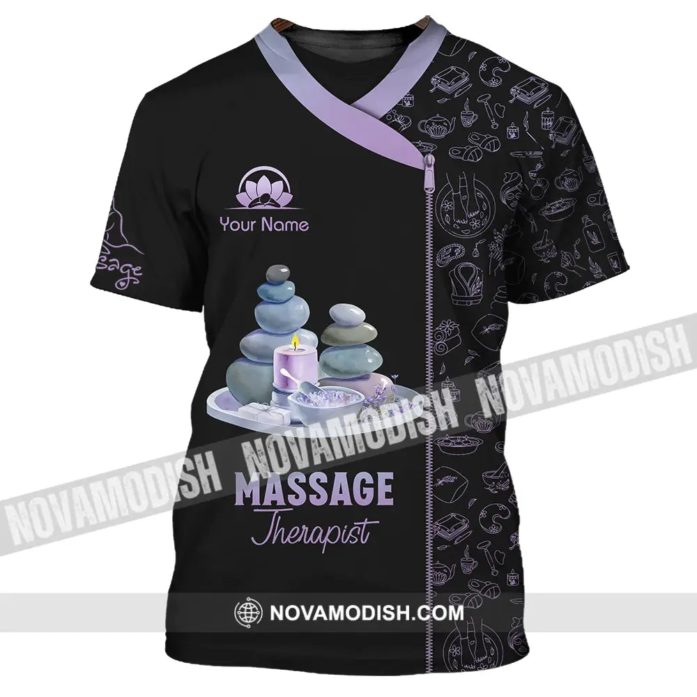 Unisex Shirt - Custom Name Basic Shirt Massage Therapist Stone T-Shirt / S T-shirt