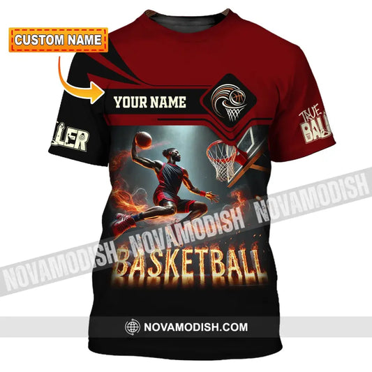 Unisex Shirt Custom Name Basketball Polo Long Sleeve Love T-Shirt T-Shirt