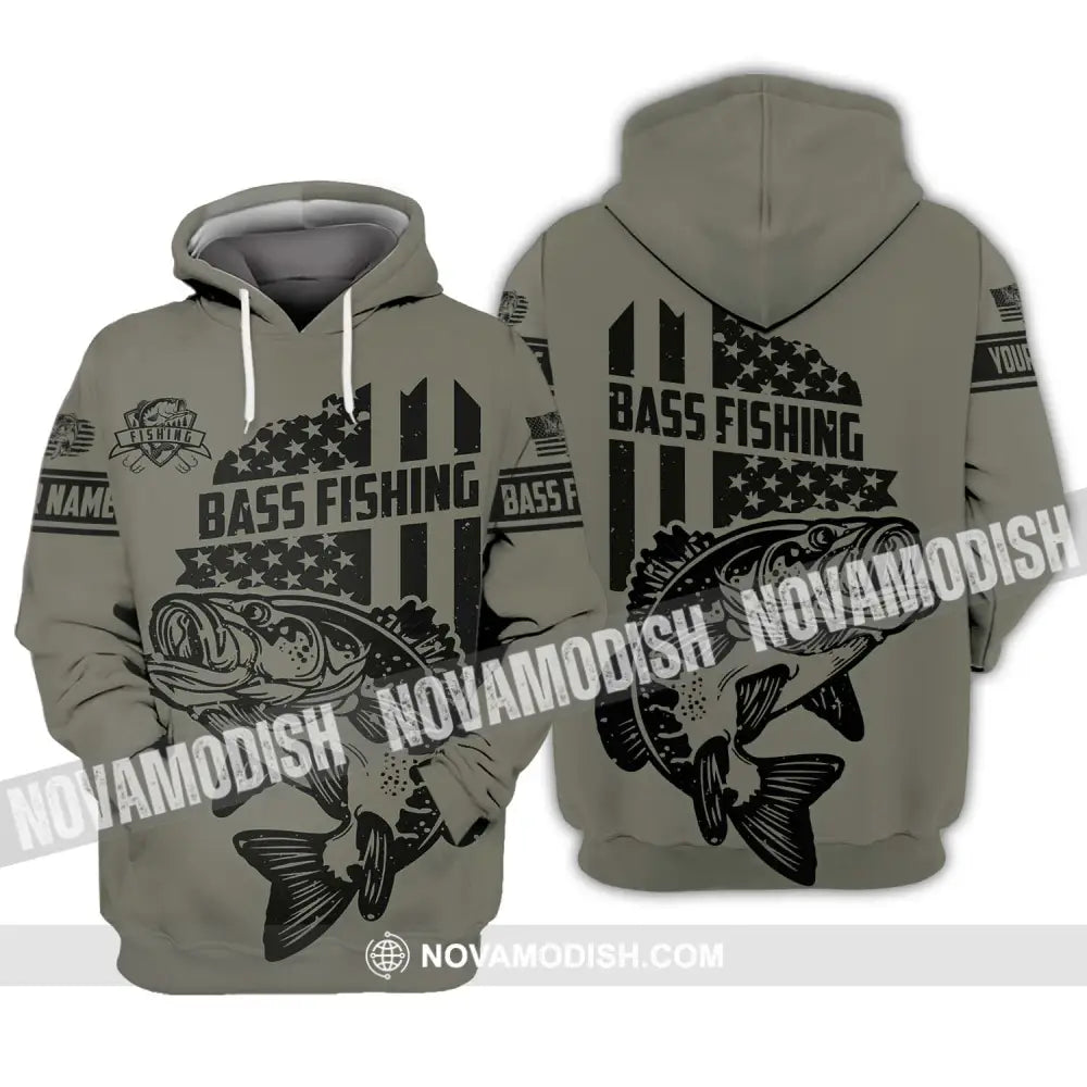 Unisex Shirt - Custom Name Bass Fishing Shirt Hoodie / S T-shirt