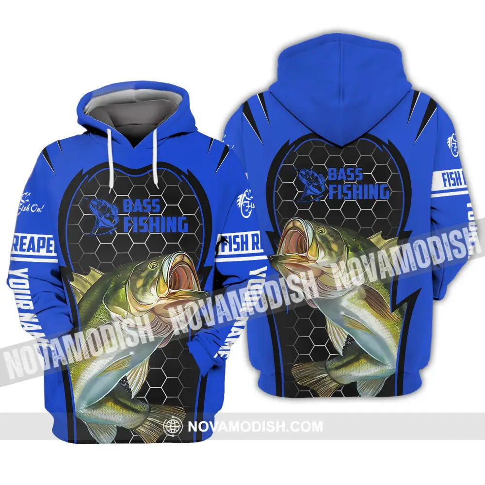 Unisex Shirt - Custom Name Bass Fishing Shirt Hoodie / S T-shirt