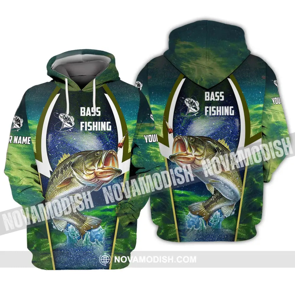 Unisex Shirt - Custom Name Bass Fishing Shirt Hoodie / S T-shirt