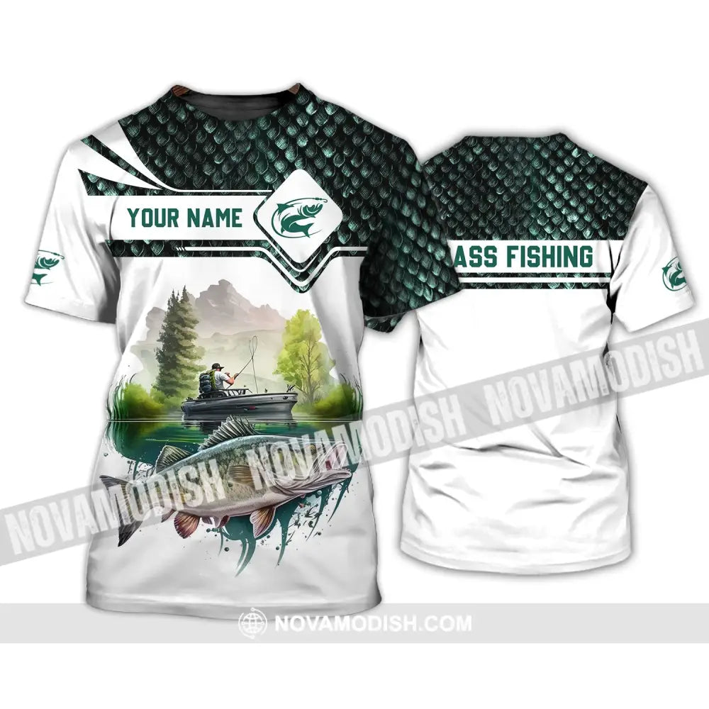 Unisex Shirt - Custom Name Bass Fishing Lake Shirt T-Shirt / S T-shirt