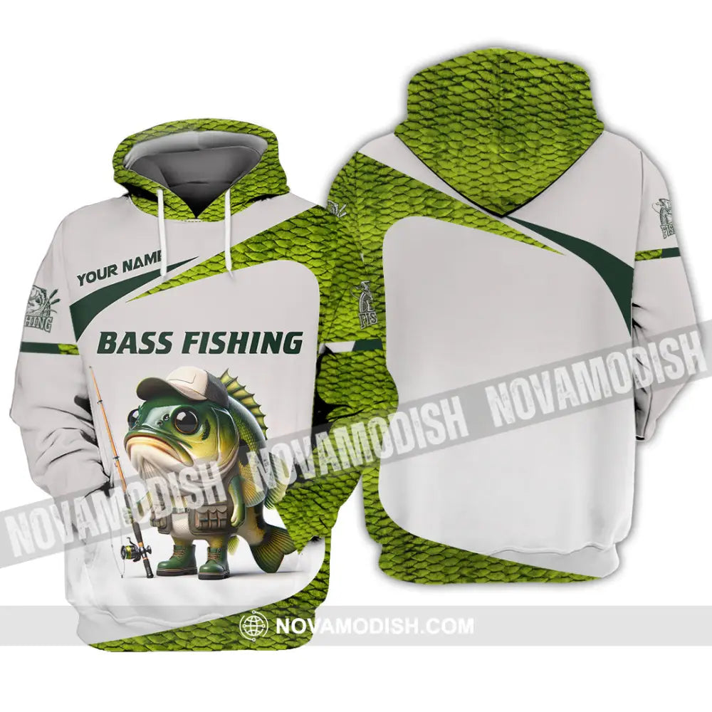 Unisex Shirt Custom Name Bass Fishing Lover Hoodie / S T-Shirt