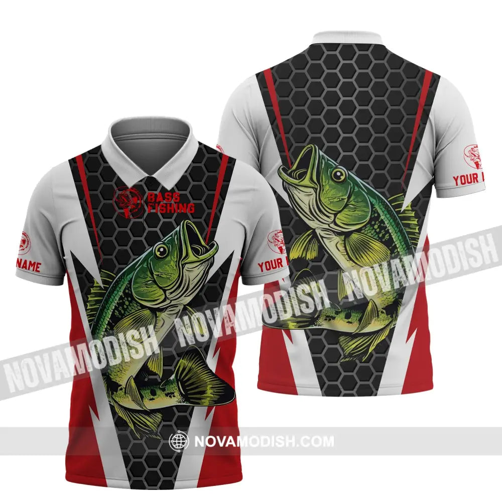 Unisex Shirt - Custom Name Shirt - Bass Fishing Shirt Polo Shirt / S T-shirt
