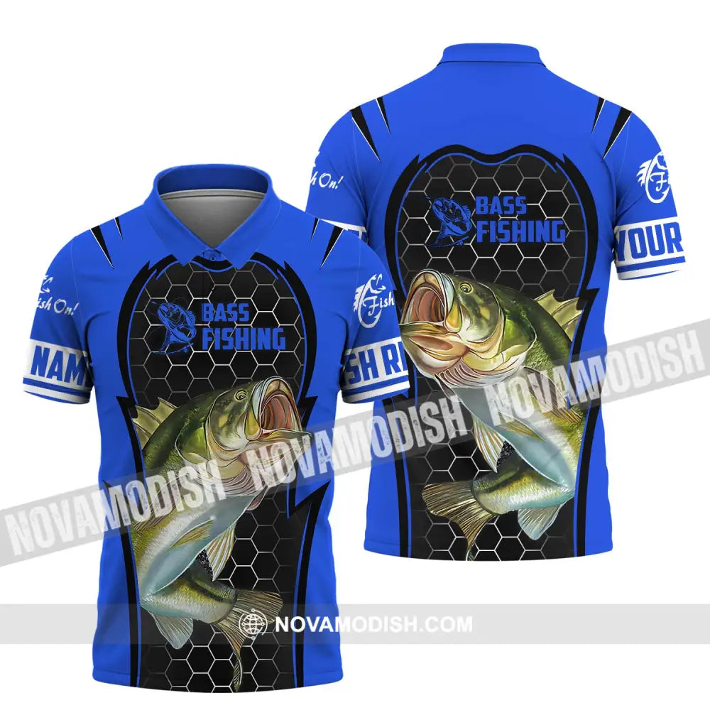 Unisex Shirt - Custom Name Bass Fishing Shirt Polo Shirt / S T-shirt