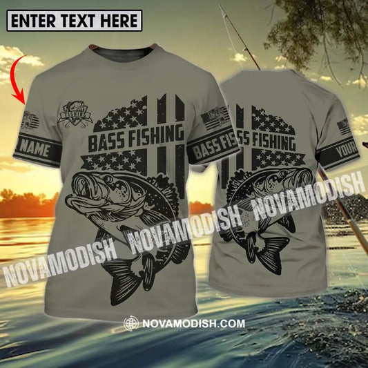 Unisex Shirt - Custom Name Bass Fishing Shirt T-shirt
