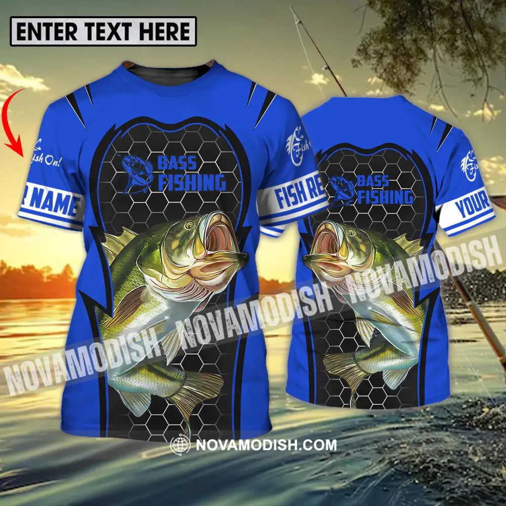 Unisex Shirt - Custom Name Bass Fishing Shirt T-shirt