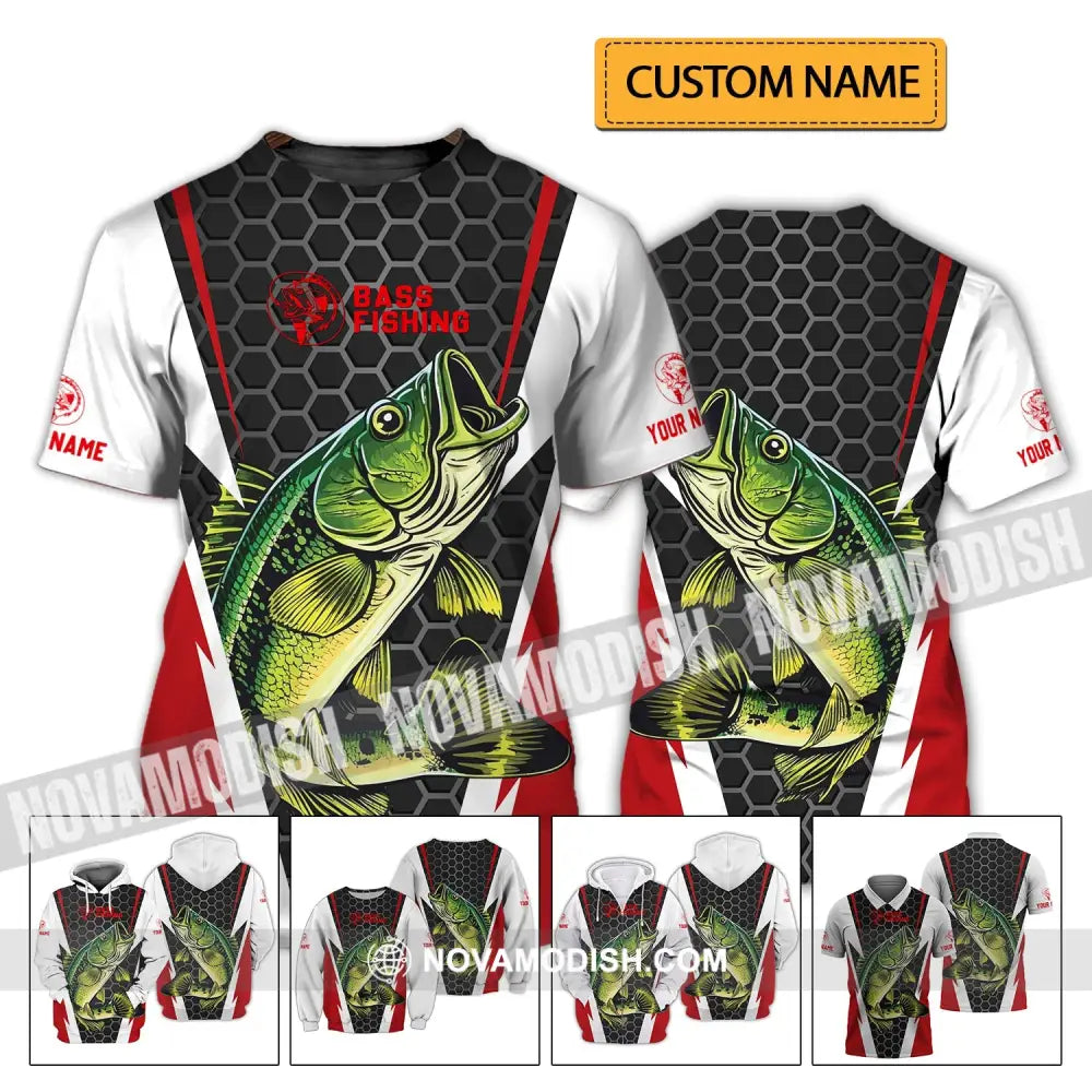 Unisex Shirt - Custom Name Shirt - Bass Fishing Shirt T-shirt