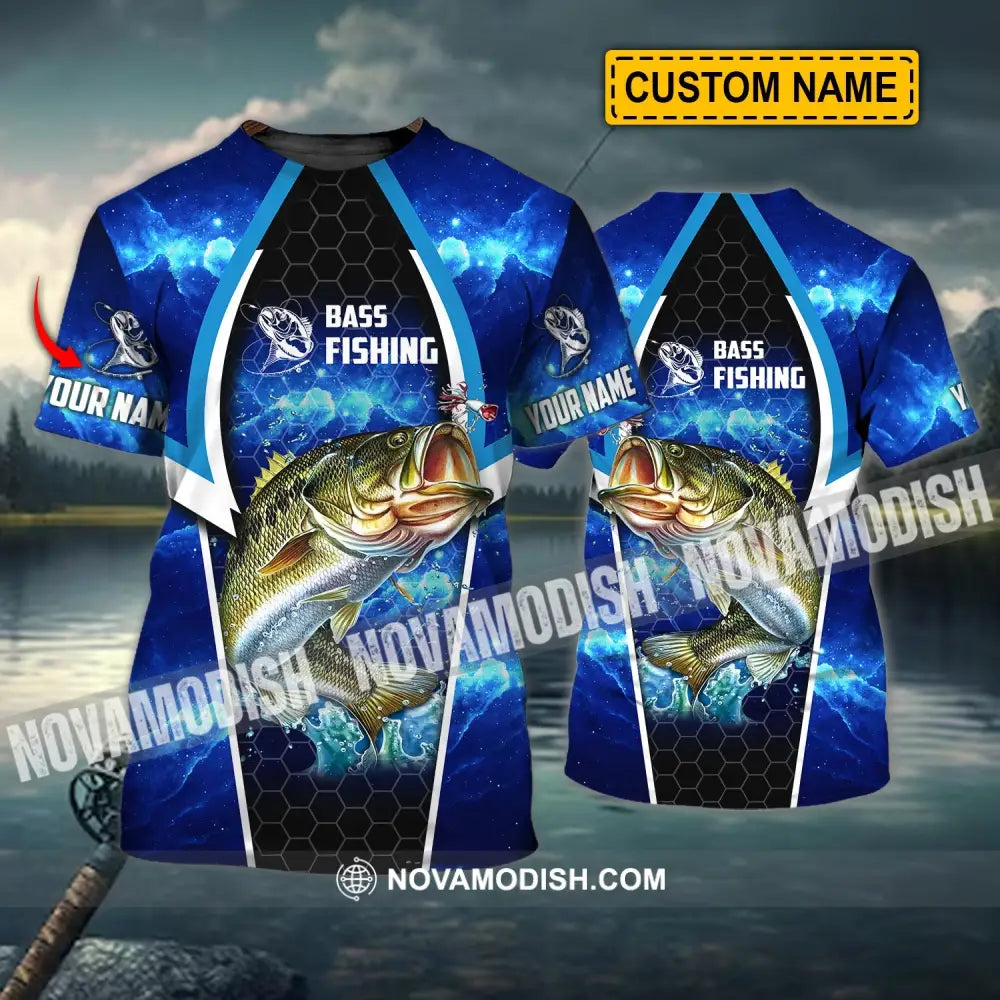 Unisex Shirt - Custom Name Bass Fishing Shirt T-shirt