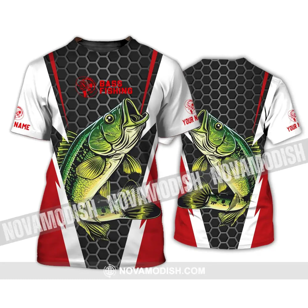 Unisex Shirt - Custom Name Shirt - Bass Fishing Shirt T-Shirt / S T-shirt