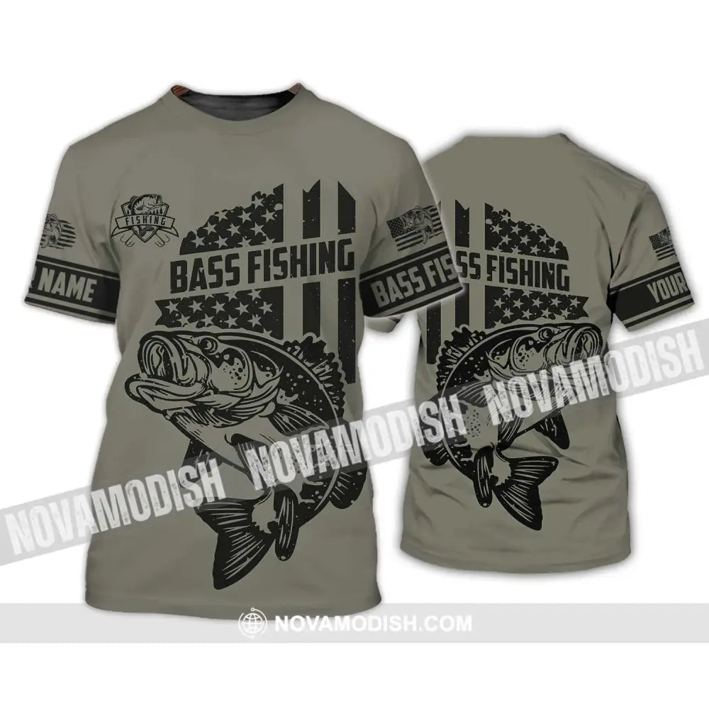 Unisex Shirt - Custom Name Bass Fishing Shirt T-Shirt / S T-shirt