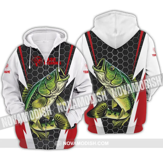 Unisex Shirt - Custom Name Shirt - Bass Fishing Shirt Zipper Hoodie / S T-shirt