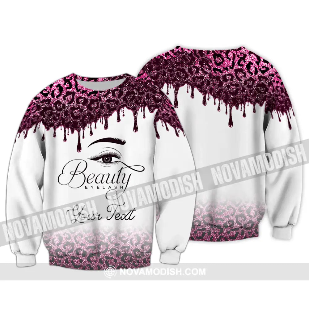 Unisex Shirt - Custom Name Shirt Beautiful Eyelash Long Sleeve / S T-shirt
