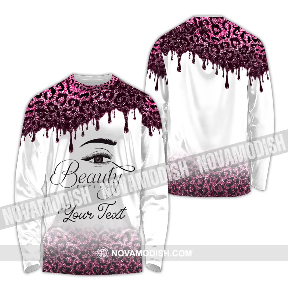 Unisex Shirt - Custom Name Shirt Beautiful Eyelash Long Sleeve Shirt / S T-shirt