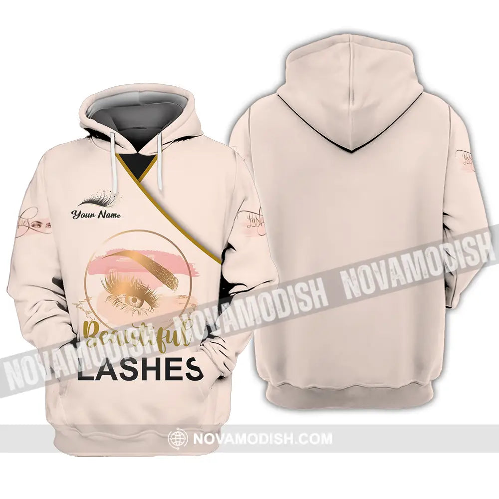 Unisex Shirt - Custom Name Shirt Beautiful Lashes Hoodie / S T-shirt