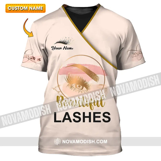 Unisex Shirt - Custom Name Shirt Beautiful Lashes T-shirt