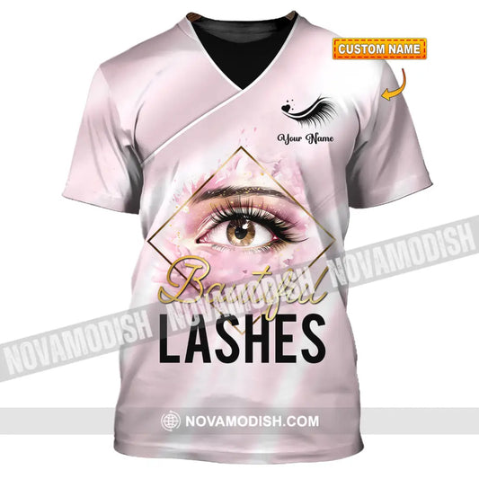 Unisex Shirt - Custom Name Beautiful Lashes Shirt T-shirt