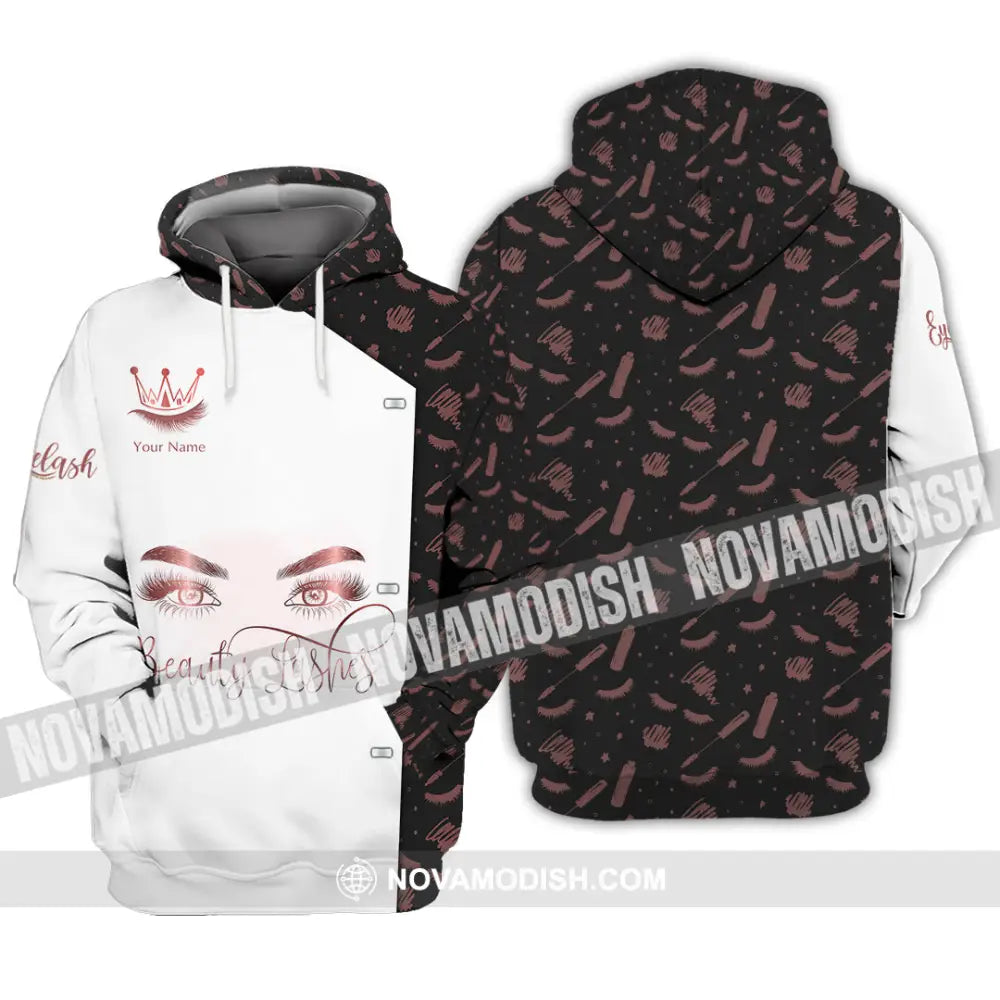 Unisex Shirt - Custom Name Beauty Lashes Shirt Hoodie / S T-shirt