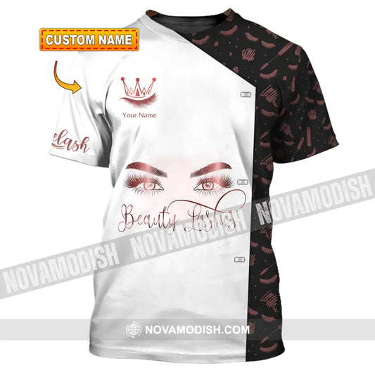 Unisex Shirt - Custom Name Beauty Lashes Shirt T-shirt
