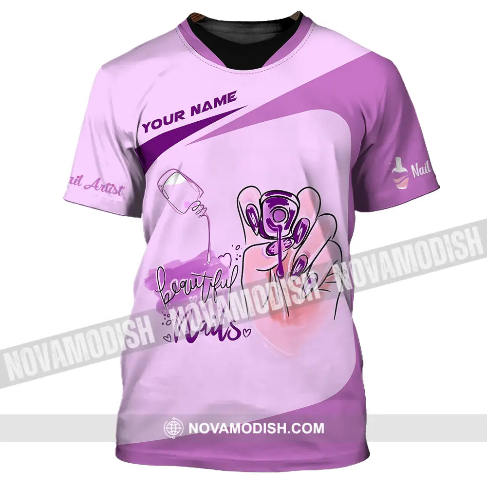Unisex Shirt - Custom Name Shirt Beauty Nails Artist T-Shirt / S T-shirt
